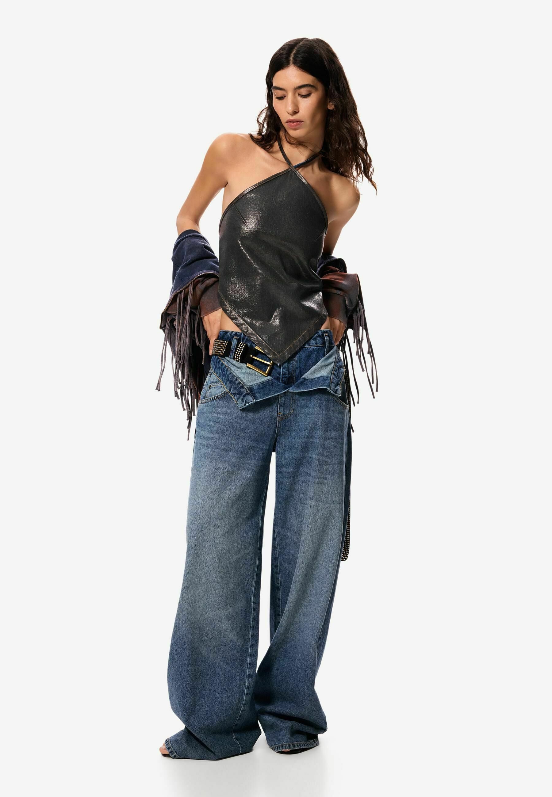 MASHA POPOVA のホルターネック デニム トップス Desigual STRAPLESS MASHA POPOVA - Top - brown - Zalando.ie