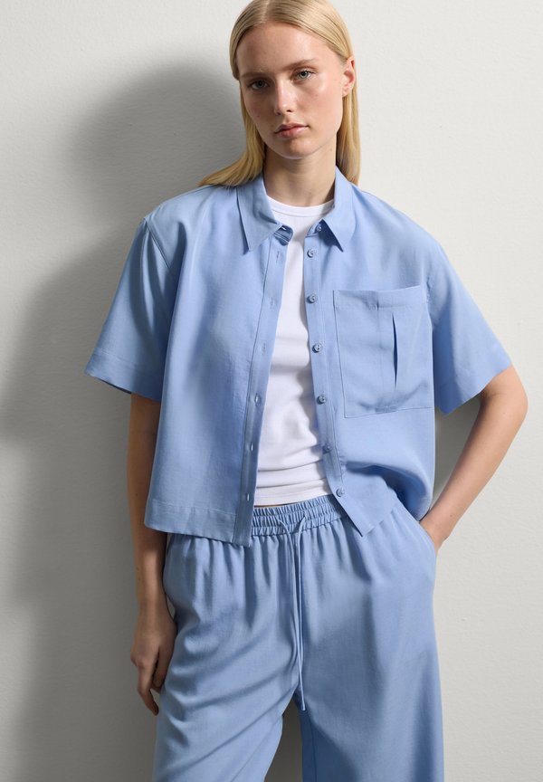 CROPPED SHACKET WITH POCKET - Hemdbluse