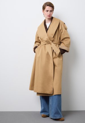 OVER FIT STRETCH  - Gabardina - dark beige