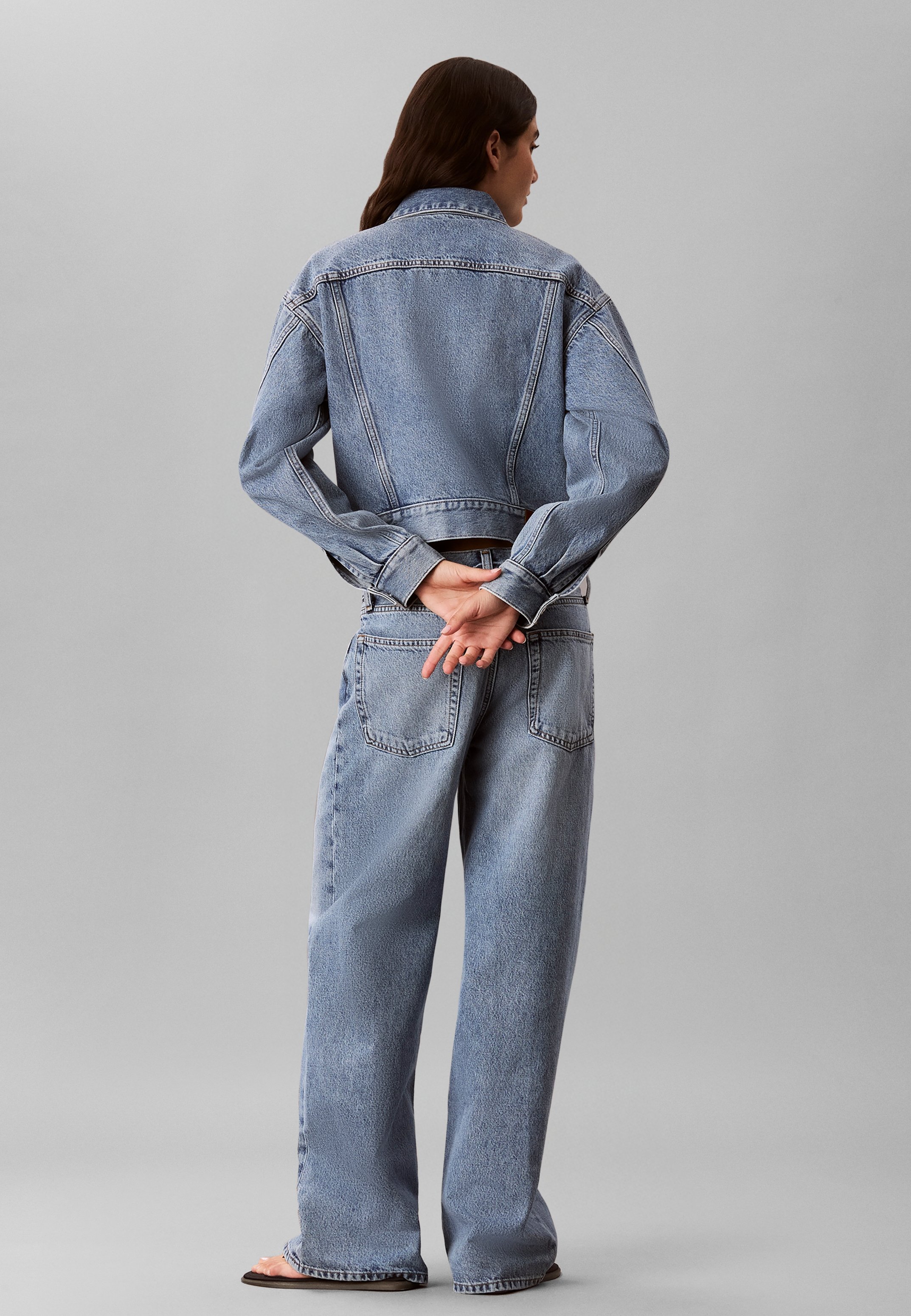 Calvin Klein Jeans 90S TRUCKER - Denim jacket - ocean drive/blue