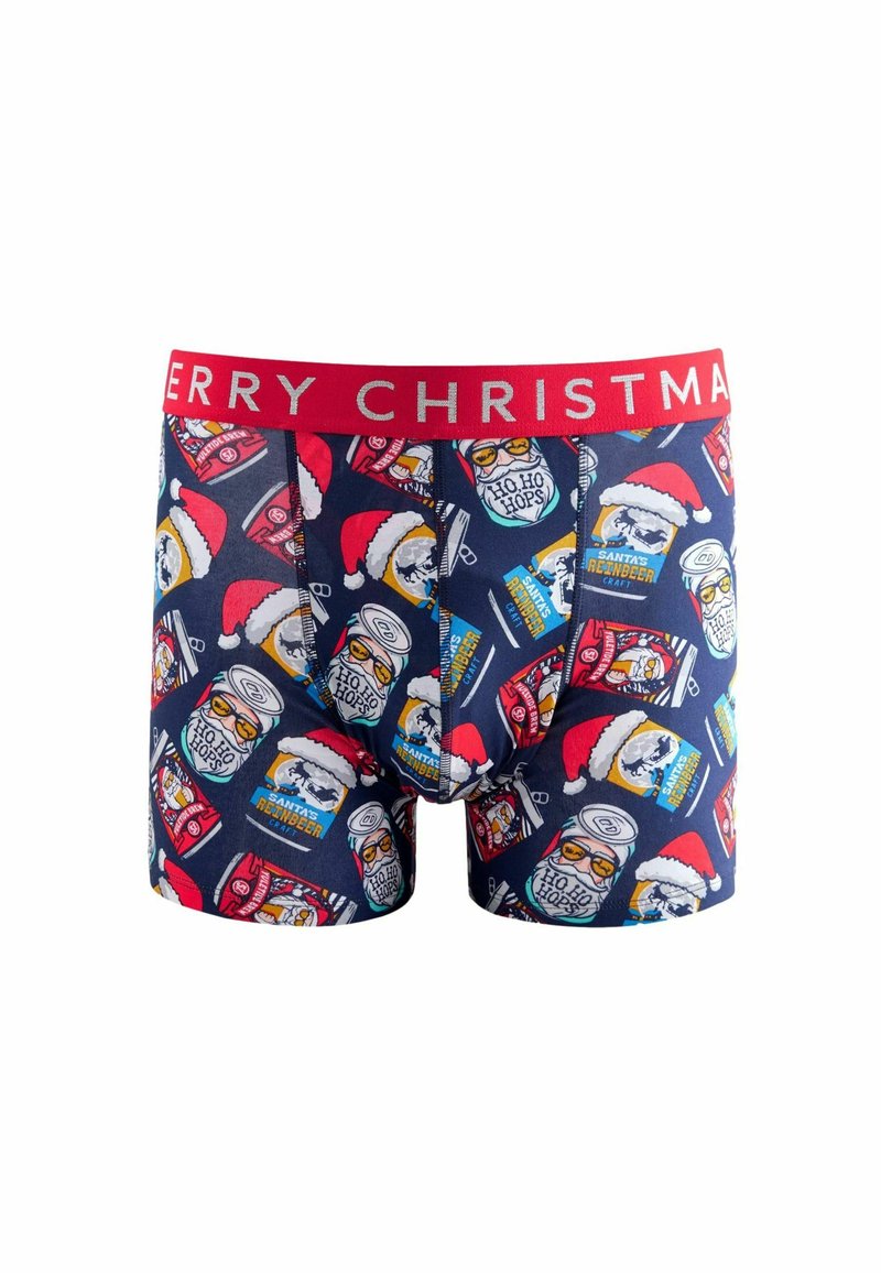Next Kitsad bokserid - navy blue red beer christmas print