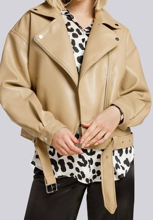 Chaqueta de cuero sintético - beige