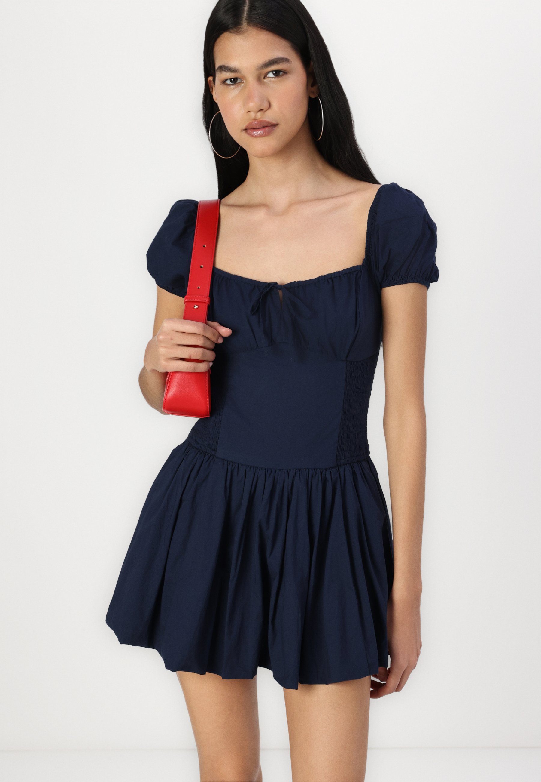Hollister Co. Hollister Sofia Drop-Waist Bubble Skort Dress - Day dress -  navy/dark blue