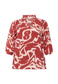 Kaffe Curve MAREN FRILL - Blouse - true red nature graphic