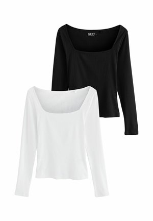 2 PACK . - Långärmad tröja - black white