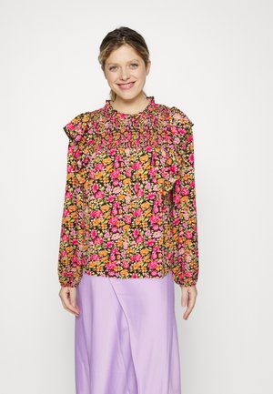 Vero Moda VMMIA SMOCK - Μπλούζα με μακριά μανίκια - black/pink