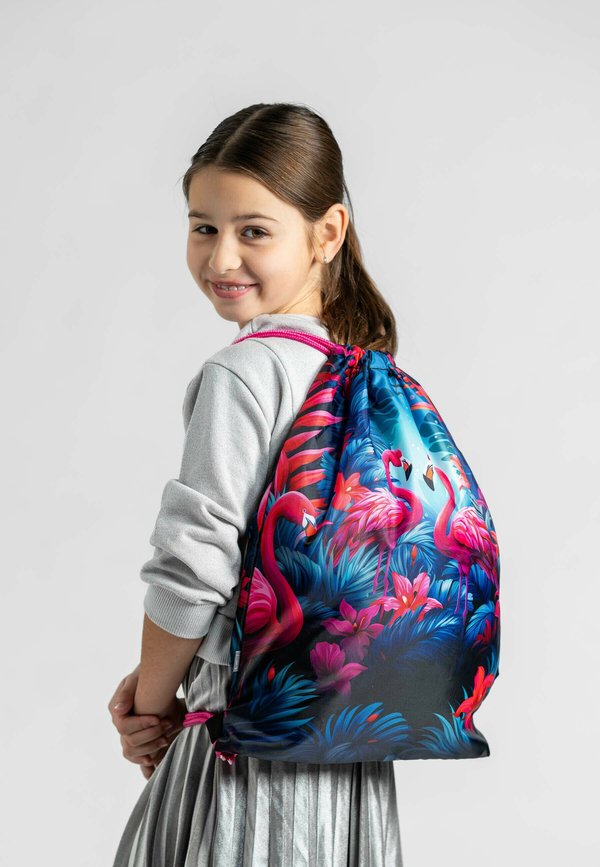 SPORTBEUTEL – TURNBEUTEL – GYMSACK – SPORTTASCHE – TAGESRUCKSACK FLAMINGOS – Sportbeutel – rosa