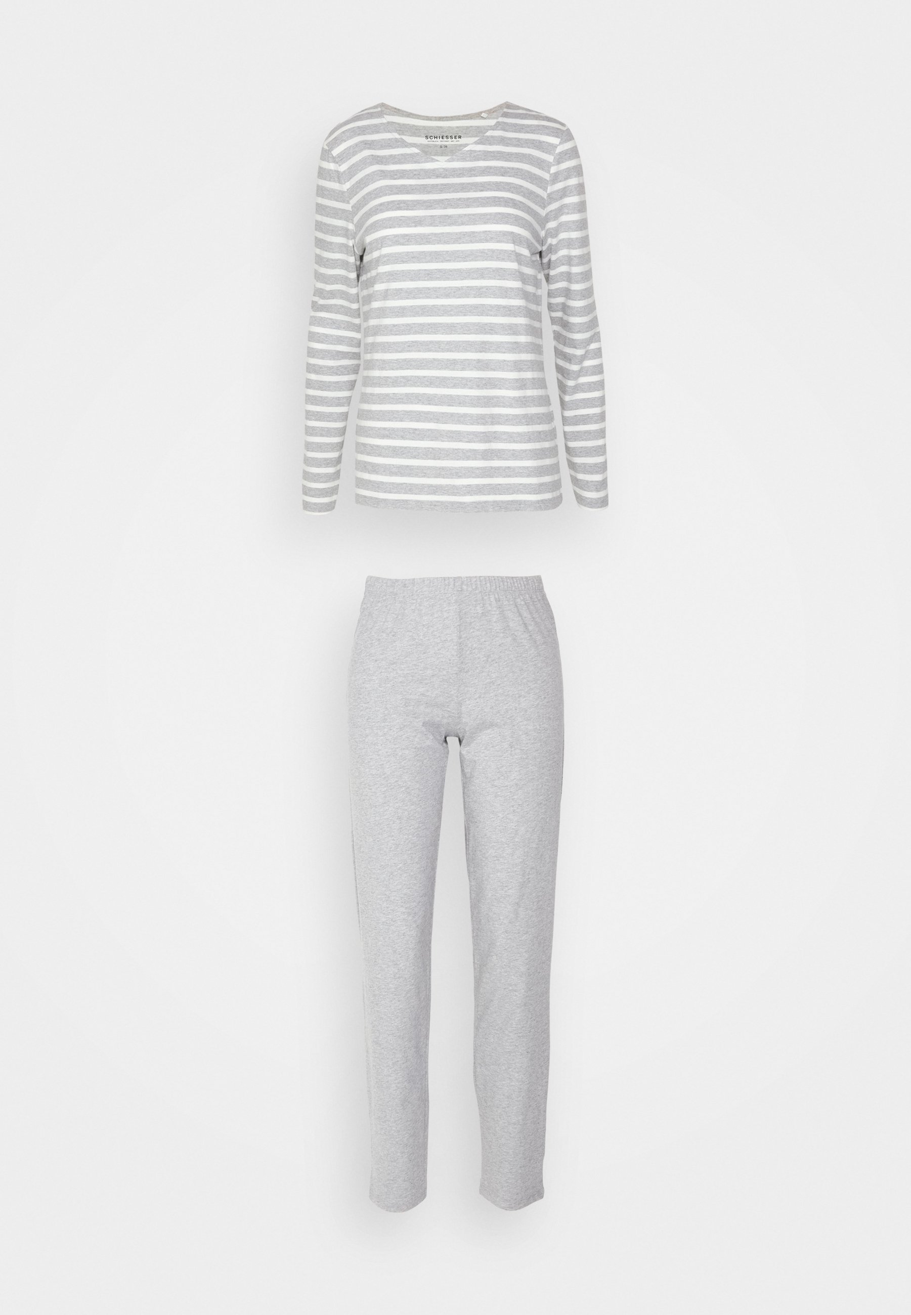 Schiesser Schlafanzug Lang-Nightwear Set Pigiama, Blaugrau_181154, 62 Uomo