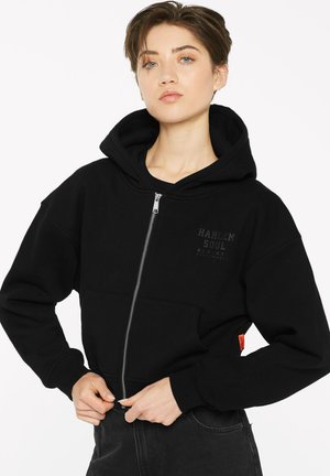 Harlem Soul DARLA HOODIE CROPPED - Sweatjacke - black