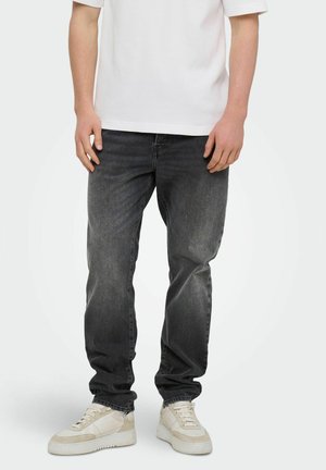 VERJÜNGT ONSYOKE - Jean droit - washed black