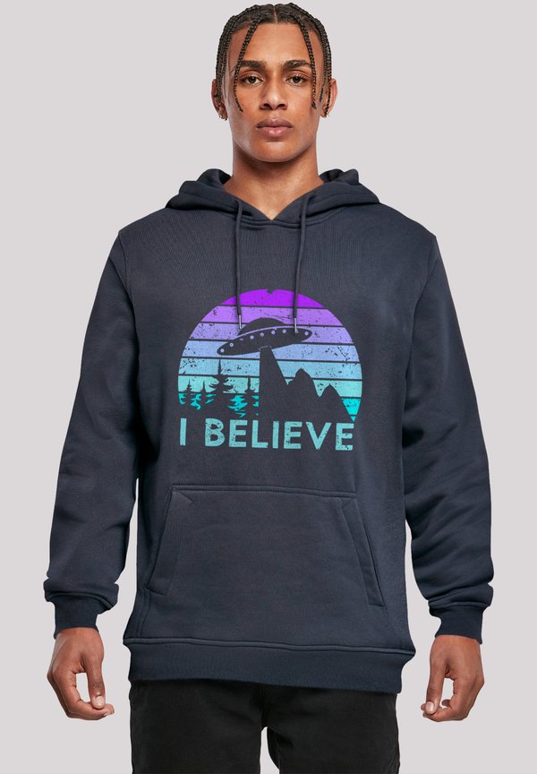 I BELIEVE UFO ALIEN RAUMSCHIFF RETRO - Kapuzenpullover