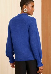 Love & Roses COSY RUFFLE LONG SLEEVE - Svetr - blue
