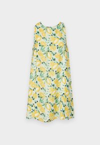 TRAPEZE TEXTURE SHORT DRESS - Denné šaty - lemon print