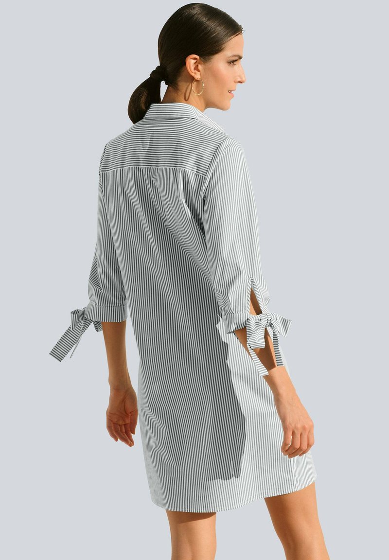 Damen Freizeitkleider | Alba Moda Blusenkleid khaki off white/khaki - BH37829 Damen Freizeitkleider | Alba Moda Blusenkleid khaki off white/khaki - BH37829