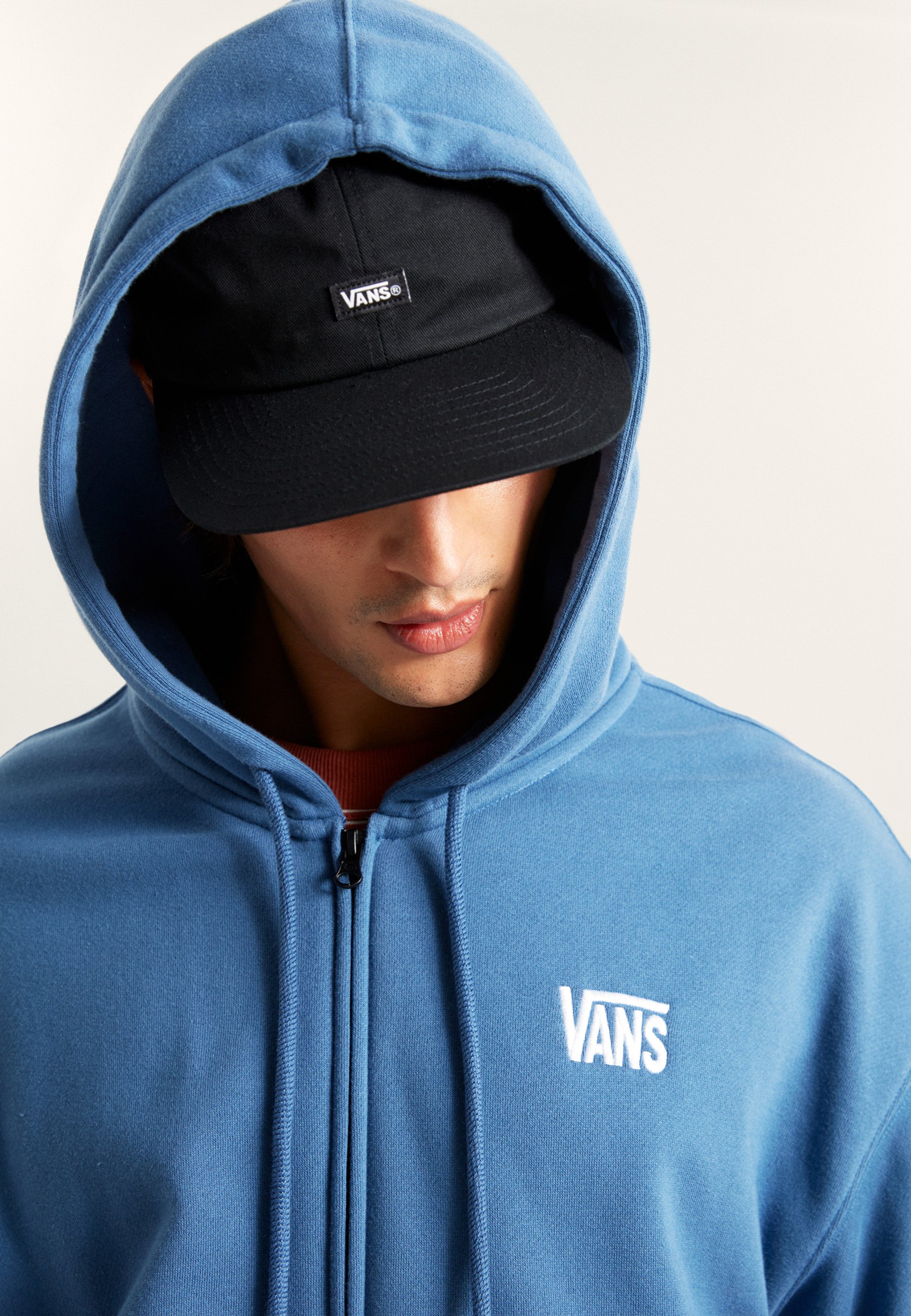青 XL ☆ SD x Vans / 20周年 Logo Sweatshirt Vans STRETCH LOGO FULL ZIP - Zip-up sweatshirt - navy/blue