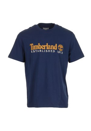 Timberland, SS EMBROIDERED TEE - T-shirt con stampa - navy