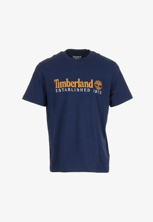 Timberland, SS EMBROIDERED TEE - T-shirt con stampa - navy