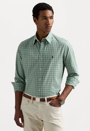 CUSTOM FIT CHECKED STRETCH POPLIN SHIRT - Button down-skjorte - lovat blue multi