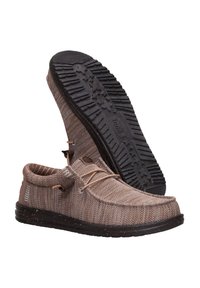 HEYDUDE Wally Stretch Sox - Slip-On Schuhe - Zapatos con cordones - deep taupe/mole brown