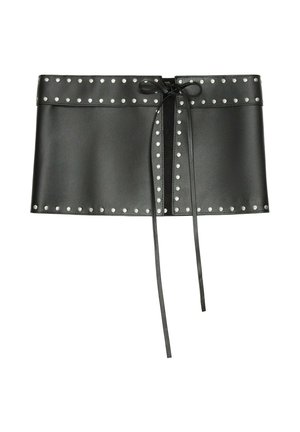 Bershka, STUDDED - SKIRT - Tailleriem - black