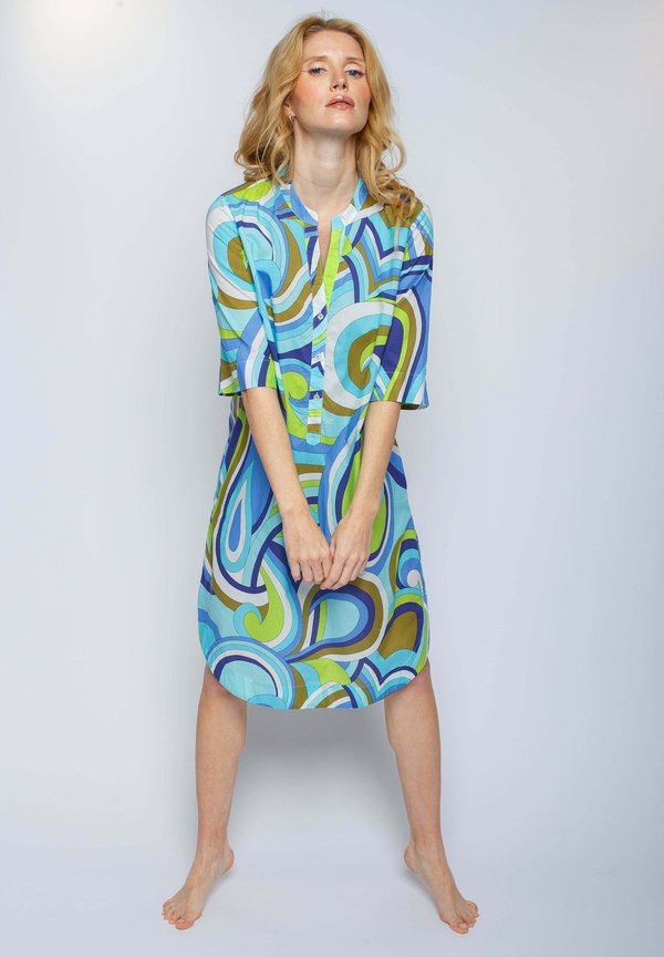 Blusenkleid - aqua khaki