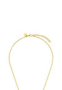 Gouden ketting met een fijne, delicate schakelsamenstelling en een veilige karabijnsluiting met een verstelbare ketting verlenger.