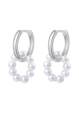 ROUND DANGLE HOOP - Ohrringe - silberfarben