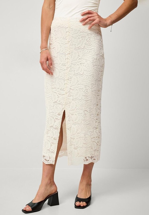 SPITZEN - Bleistiftrock - weiß