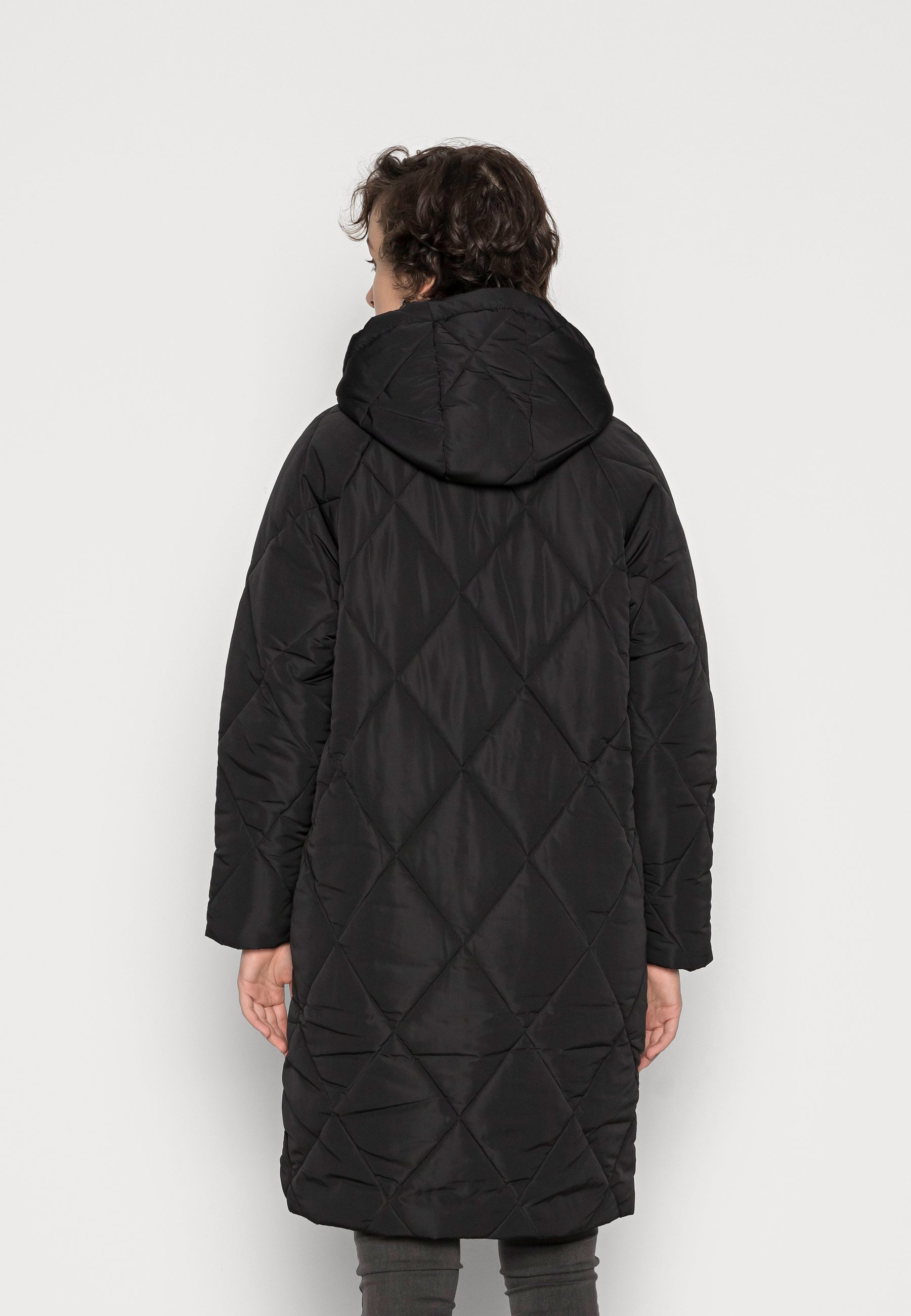 only quilted longline padded jacket