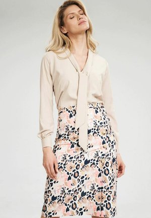 Button-down blouse - beige