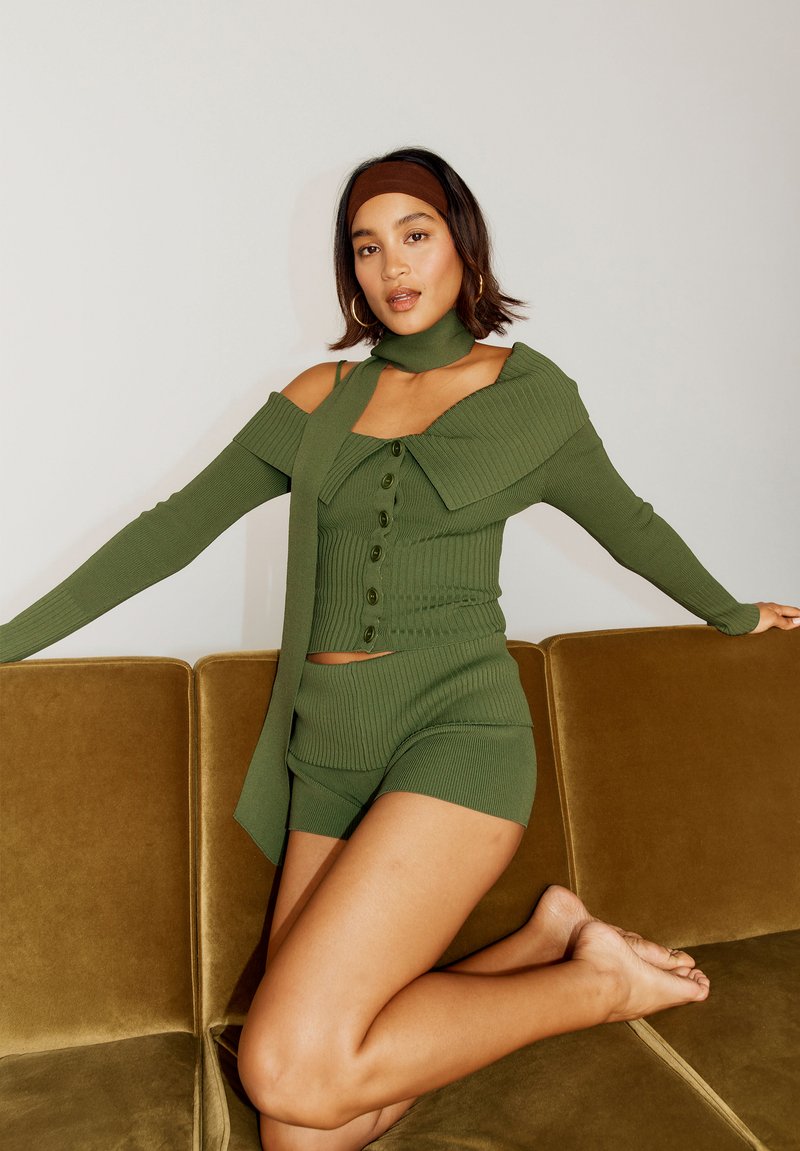 House of Sunny ONE LOVE SHOULDER - Cardigan - pine green/green - Zalando.ie