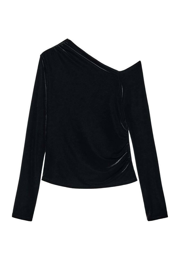 Mango Longsleeve zwart