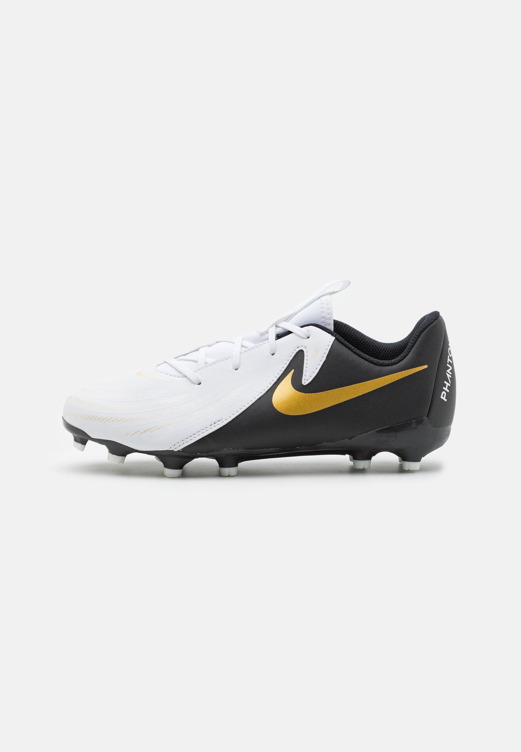 Nike Black and White Cleats with Yellow Accents Nike Phantom GX 2 Academy Firm Ground Cleats Soccer FD6723  main image 3
