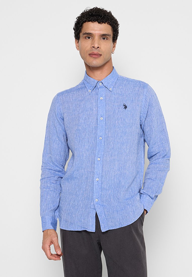 U.S. Polo Assn. Overhemd koningsblauw gemêleerd