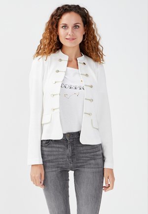 TAILLIERTE MIT KNÖPFEN - Blazer - ecru