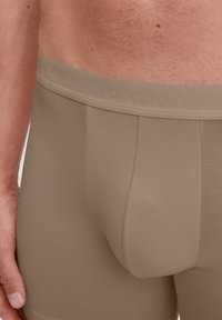 Boxer briefs color khaki con una texture morbida e liscia, dotati di una fascia elastica con il nome del brand in rilievo. Progettati con un taglio aderente.