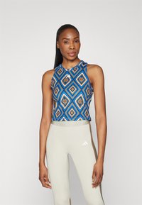 adidas Performance ADIDAS FARM RIO TANK - Top - night indigo/dark marine/cream white