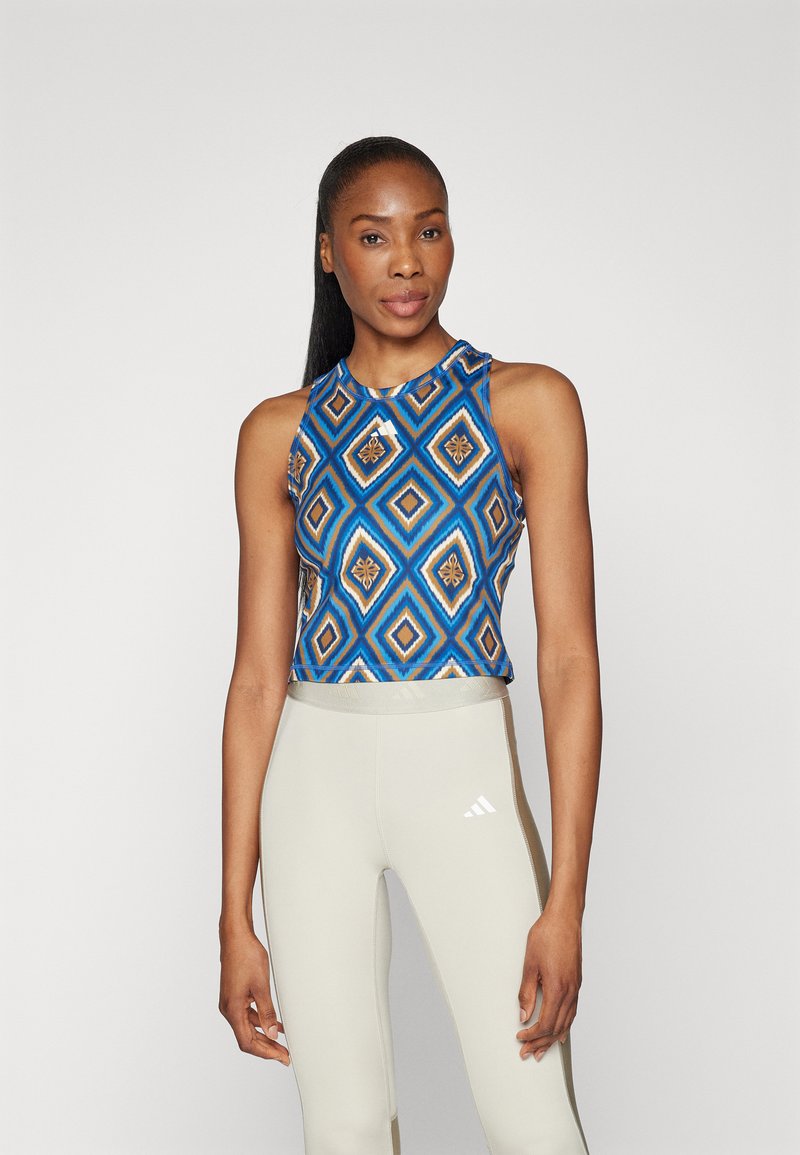 adidas Performance ADIDAS FARM RIO TANK - Top - night indigo/dark marine/cream white
