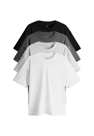 THE SET 4 PACK SHORT SLEEVE  - Camiseta básica - black grey white