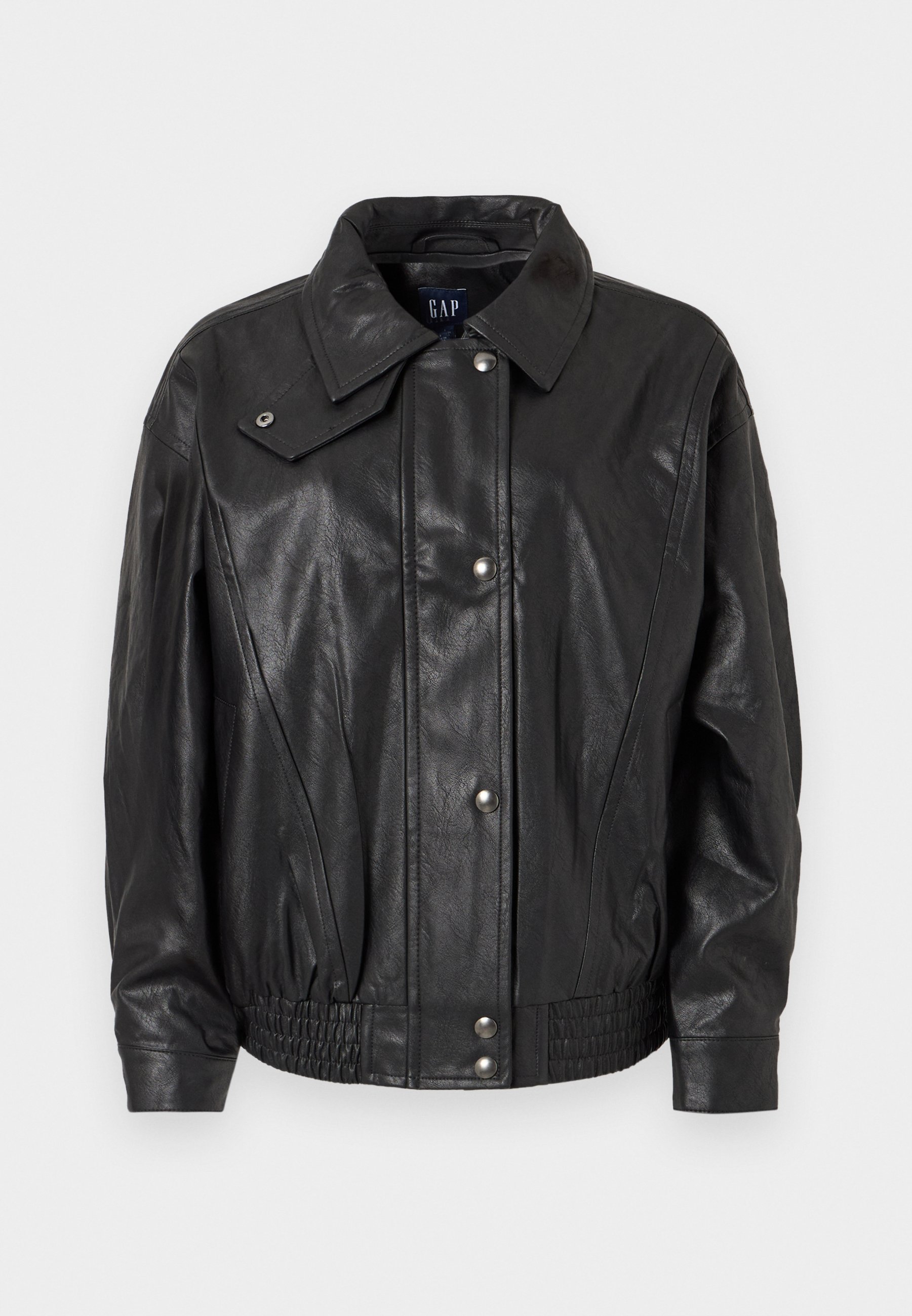 GAP Faux leather jacket - true black/black - Zalando.co.uk