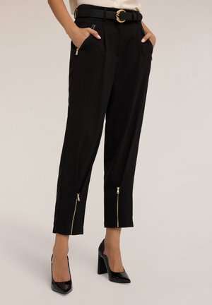 CON ZIP AL FONDO - Pantalon classique - nero