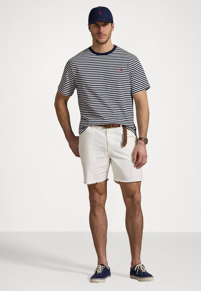 Polo Ralph Lauren Big & Tall STRIPED JERSEY T-SHIRT - Μπλουζάκι με στάμπα - deckwash white/newport navy
