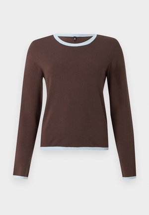 ONLY, ONLCONTA DETAIL O NECK - Πουλόβερ - brown