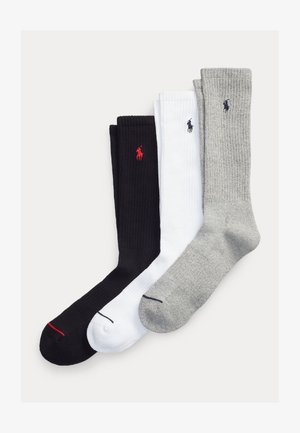 Polo Ralph Lauren ATHLETIC CREW SOCK 3 PACK UNISEX - Sokker - black/white/grey