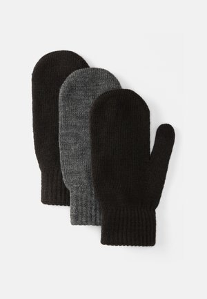 PCNEW BUDDY SMART MITTENS 3 PACK  - Moufles - black/dark grey melange