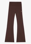 ESSENTIAL HIGH RISE FLARED - Leggings - dark brown