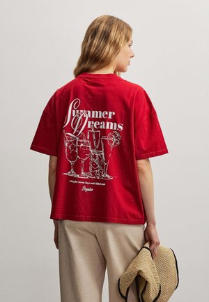 Pegador PEGADOR HEAVY OVERSIZED T-SHIRT RAUMA - T-shirts print - rot