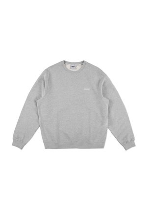 Szary sweatshirt wykonany z mieszanki bawełny, z okrągłym dekoltem, ściągaczami na rękawach i u dołu, z małym logo "PRESTO" na klatce piersiowej.