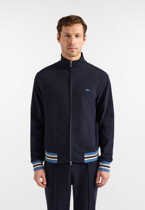 FULL ZIP - Športna jopa s kapuco na zadrgo - blu scuro