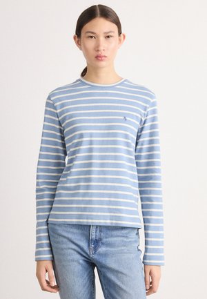 PABLO MAGGIE TEE - Tops ar garām piedurknēm - faded denim/vanilla ice